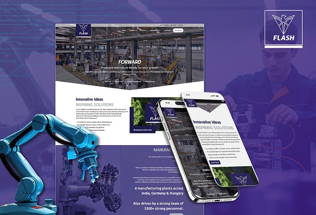 Industrial automation website design for Flash by Graphinet Pune