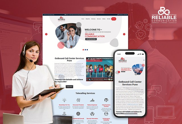 Business communication website design for Reliable Communication by Graphinet Pune